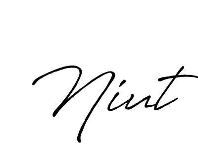 Use a signature maker to create a handwritten signature online. With this signature software, you can design (Antro_Vectra_Bolder) your own signature for name Niut. Niut signature style 7 images and pictures png