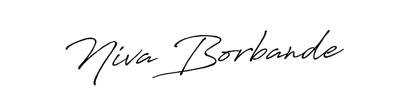 Niva Borbande stylish signature style. Best Handwritten Sign (Antro_Vectra_Bolder) for my name. Handwritten Signature Collection Ideas for my name Niva Borbande. Niva Borbande signature style 7 images and pictures png