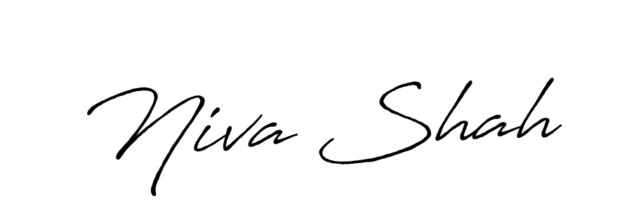 Create a beautiful signature design for name Niva Shah. With this signature (Antro_Vectra_Bolder) fonts, you can make a handwritten signature for free. Niva Shah signature style 7 images and pictures png