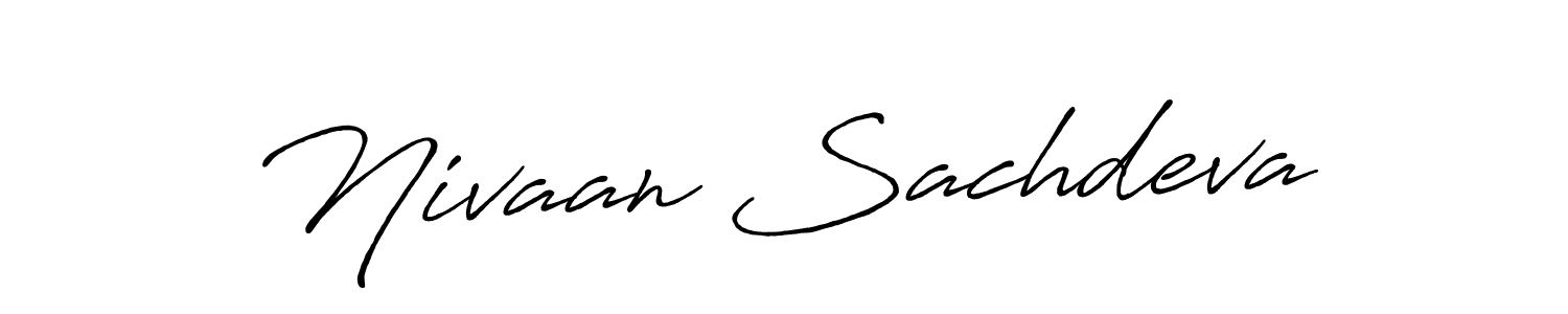 How to Draw Nivaan Sachdeva signature style? Antro_Vectra_Bolder is a latest design signature styles for name Nivaan Sachdeva. Nivaan Sachdeva signature style 7 images and pictures png