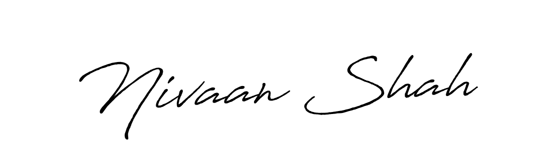Use a signature maker to create a handwritten signature online. With this signature software, you can design (Antro_Vectra_Bolder) your own signature for name Nivaan Shah. Nivaan Shah signature style 7 images and pictures png