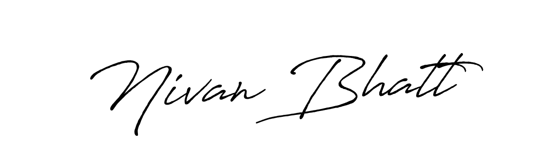 Also You can easily find your signature by using the search form. We will create Nivan Bhatt name handwritten signature images for you free of cost using Antro_Vectra_Bolder sign style. Nivan Bhatt signature style 7 images and pictures png