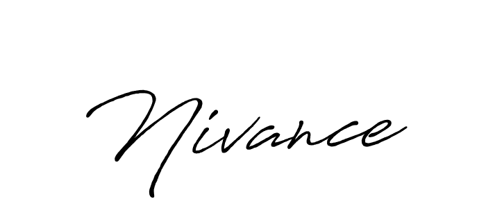 if you are searching for the best signature style for your name Nivance. so please give up your signature search. here we have designed multiple signature styles  using Antro_Vectra_Bolder. Nivance signature style 7 images and pictures png