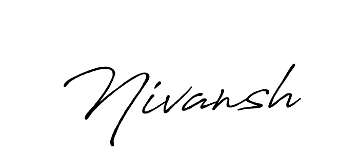 The best way (Antro_Vectra_Bolder) to make a short signature is to pick only two or three words in your name. The name Nivansh include a total of six letters. For converting this name. Nivansh signature style 7 images and pictures png