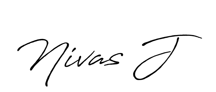 if you are searching for the best signature style for your name Nivas J. so please give up your signature search. here we have designed multiple signature styles  using Antro_Vectra_Bolder. Nivas J signature style 7 images and pictures png