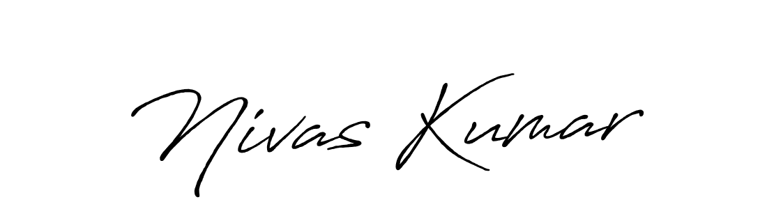 Use a signature maker to create a handwritten signature online. With this signature software, you can design (Antro_Vectra_Bolder) your own signature for name Nivas Kumar. Nivas Kumar signature style 7 images and pictures png