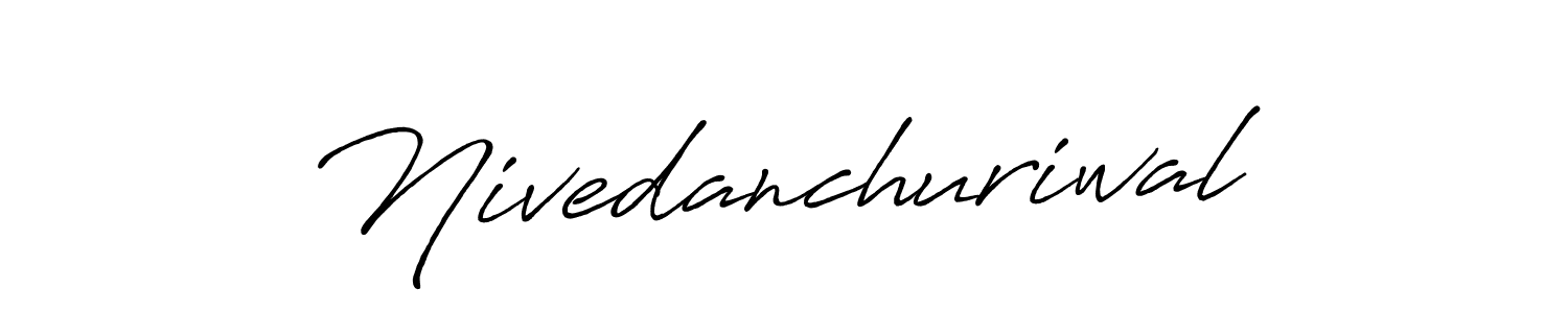 How to Draw Nivedanchuriwal signature style? Antro_Vectra_Bolder is a latest design signature styles for name Nivedanchuriwal. Nivedanchuriwal signature style 7 images and pictures png