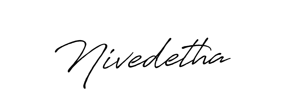 It looks lik you need a new signature style for name Nivedetha. Design unique handwritten (Antro_Vectra_Bolder) signature with our free signature maker in just a few clicks. Nivedetha signature style 7 images and pictures png