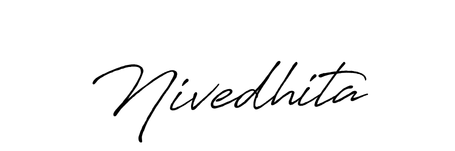 Make a beautiful signature design for name Nivedhita. With this signature (Antro_Vectra_Bolder) style, you can create a handwritten signature for free. Nivedhita signature style 7 images and pictures png