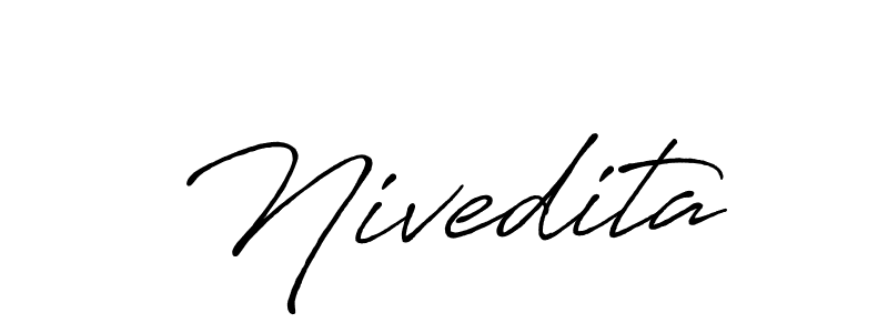 Nivedita stylish signature style. Best Handwritten Sign (Antro_Vectra_Bolder) for my name. Handwritten Signature Collection Ideas for my name Nivedita. Nivedita signature style 7 images and pictures png