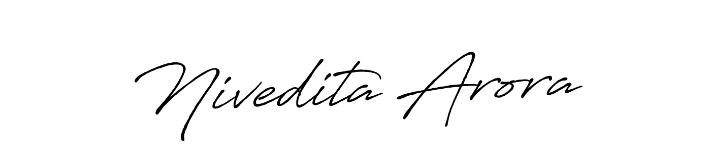 You should practise on your own different ways (Antro_Vectra_Bolder) to write your name (Nivedita Arora) in signature. don't let someone else do it for you. Nivedita Arora signature style 7 images and pictures png