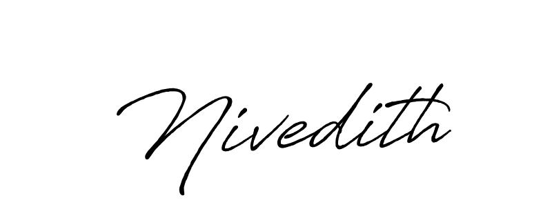 Nivedith stylish signature style. Best Handwritten Sign (Antro_Vectra_Bolder) for my name. Handwritten Signature Collection Ideas for my name Nivedith. Nivedith signature style 7 images and pictures png