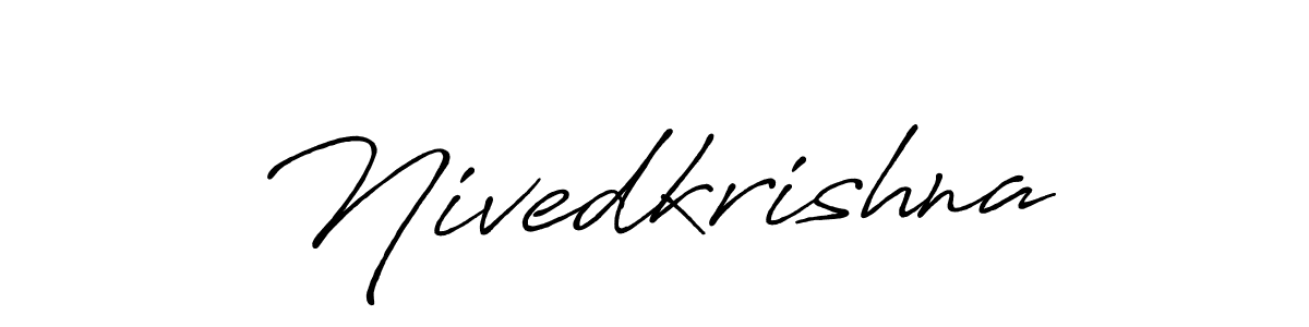How to Draw Nivedkrishna signature style? Antro_Vectra_Bolder is a latest design signature styles for name Nivedkrishna. Nivedkrishna signature style 7 images and pictures png