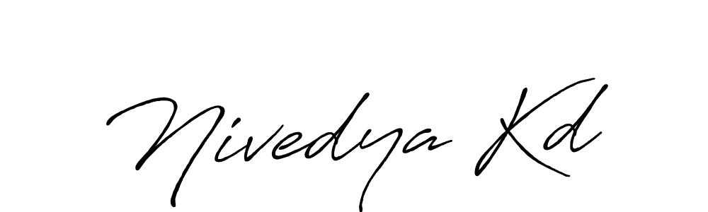 if you are searching for the best signature style for your name Nivedya Kd. so please give up your signature search. here we have designed multiple signature styles  using Antro_Vectra_Bolder. Nivedya Kd signature style 7 images and pictures png