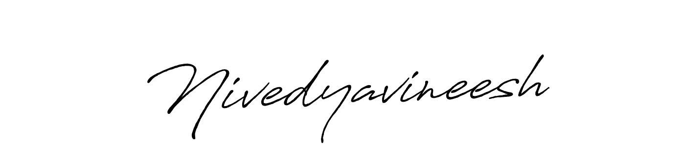 The best way (Antro_Vectra_Bolder) to make a short signature is to pick only two or three words in your name. The name Nivedyavineesh include a total of six letters. For converting this name. Nivedyavineesh signature style 7 images and pictures png