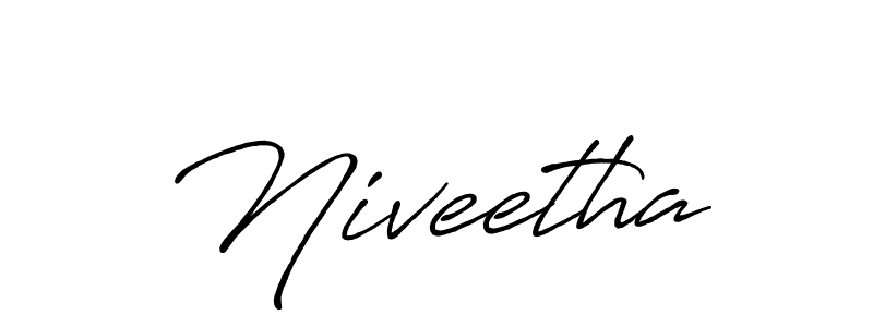 Use a signature maker to create a handwritten signature online. With this signature software, you can design (Antro_Vectra_Bolder) your own signature for name Niveetha. Niveetha signature style 7 images and pictures png