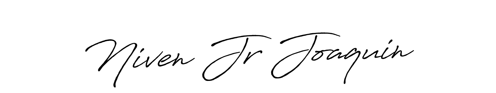 Make a beautiful signature design for name Niven Jr Joaquin. With this signature (Antro_Vectra_Bolder) style, you can create a handwritten signature for free. Niven Jr Joaquin signature style 7 images and pictures png