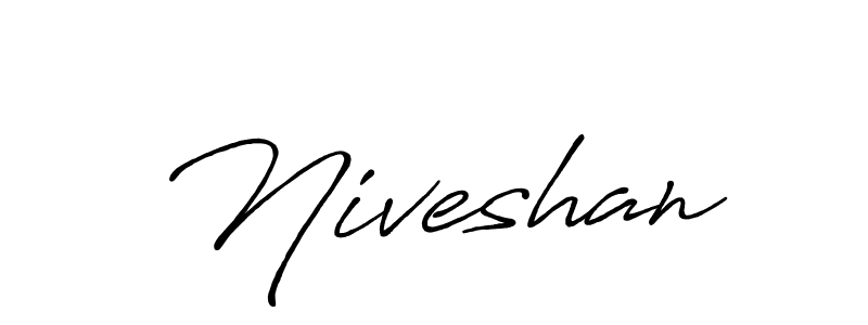 Use a signature maker to create a handwritten signature online. With this signature software, you can design (Antro_Vectra_Bolder) your own signature for name Niveshan. Niveshan signature style 7 images and pictures png