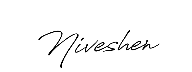 Make a beautiful signature design for name Niveshen. With this signature (Antro_Vectra_Bolder) style, you can create a handwritten signature for free. Niveshen signature style 7 images and pictures png