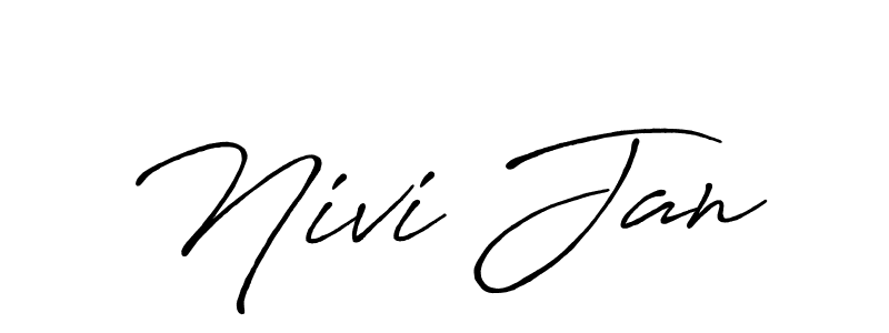 Also we have Nivi Jan name is the best signature style. Create professional handwritten signature collection using Antro_Vectra_Bolder autograph style. Nivi Jan signature style 7 images and pictures png