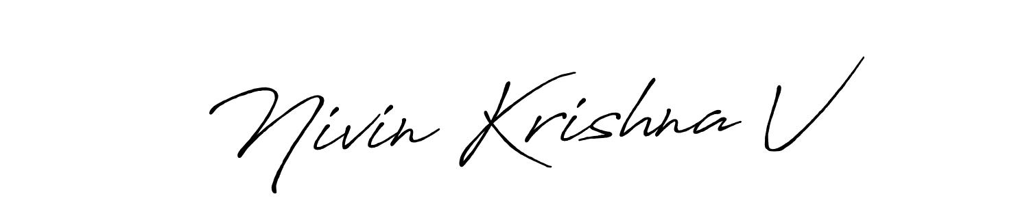 Make a beautiful signature design for name Nivin Krishna V. Use this online signature maker to create a handwritten signature for free. Nivin Krishna V signature style 7 images and pictures png
