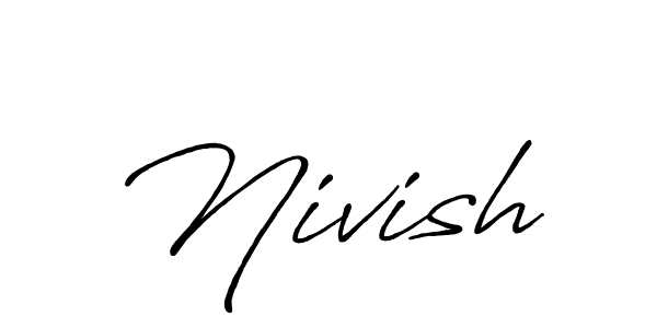 Design your own signature with our free online signature maker. With this signature software, you can create a handwritten (Antro_Vectra_Bolder) signature for name Nivish. Nivish signature style 7 images and pictures png