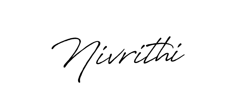 How to make Nivrithi name signature. Use Antro_Vectra_Bolder style for creating short signs online. This is the latest handwritten sign. Nivrithi signature style 7 images and pictures png