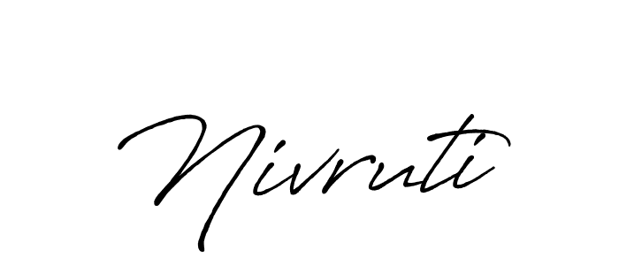 Use a signature maker to create a handwritten signature online. With this signature software, you can design (Antro_Vectra_Bolder) your own signature for name Nivruti. Nivruti signature style 7 images and pictures png