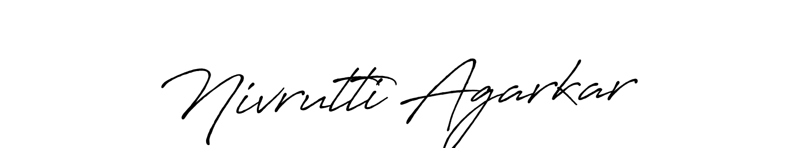 Make a beautiful signature design for name Nivrutti Agarkar. With this signature (Antro_Vectra_Bolder) style, you can create a handwritten signature for free. Nivrutti Agarkar signature style 7 images and pictures png