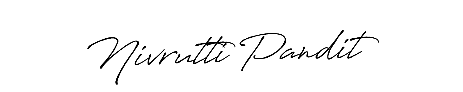 The best way (Antro_Vectra_Bolder) to make a short signature is to pick only two or three words in your name. The name Nivrutti Pandit include a total of six letters. For converting this name. Nivrutti Pandit signature style 7 images and pictures png