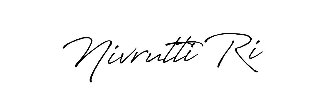 Create a beautiful signature design for name Nivrutti Ri. With this signature (Antro_Vectra_Bolder) fonts, you can make a handwritten signature for free. Nivrutti Ri signature style 7 images and pictures png