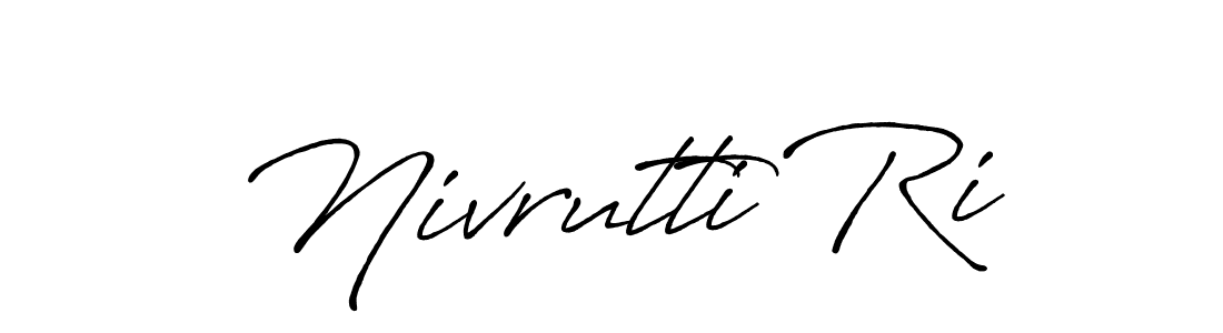 Create a beautiful signature design for name Nivrutti Ri. With this signature (Antro_Vectra_Bolder) fonts, you can make a handwritten signature for free. Nivrutti Ri signature style 7 images and pictures png