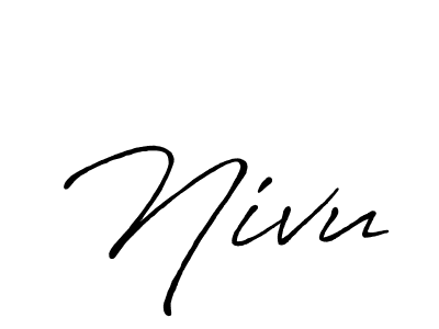 Nivu stylish signature style. Best Handwritten Sign (Antro_Vectra_Bolder) for my name. Handwritten Signature Collection Ideas for my name Nivu. Nivu signature style 7 images and pictures png