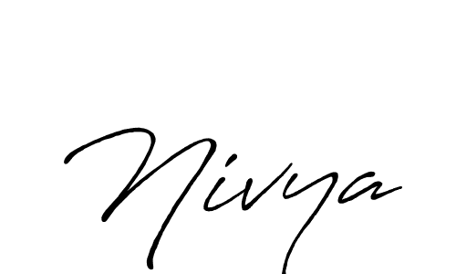 Make a beautiful signature design for name Nivya. With this signature (Antro_Vectra_Bolder) style, you can create a handwritten signature for free. Nivya signature style 7 images and pictures png