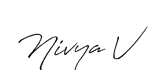 Make a beautiful signature design for name Nivya V. Use this online signature maker to create a handwritten signature for free. Nivya V signature style 7 images and pictures png