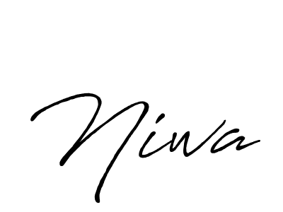 The best way (Antro_Vectra_Bolder) to make a short signature is to pick only two or three words in your name. The name Niwa include a total of six letters. For converting this name. Niwa signature style 7 images and pictures png