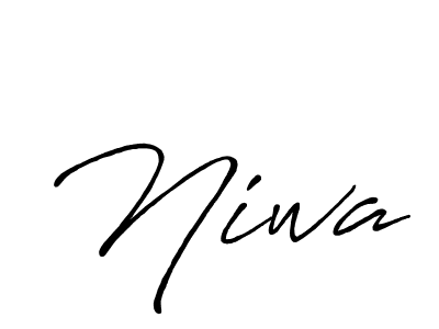 The best way (Antro_Vectra_Bolder) to make a short signature is to pick only two or three words in your name. The name Niwa include a total of six letters. For converting this name. Niwa signature style 7 images and pictures png