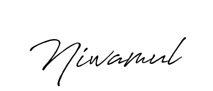 Design your own signature with our free online signature maker. With this signature software, you can create a handwritten (Antro_Vectra_Bolder) signature for name Niwamul. Niwamul signature style 7 images and pictures png