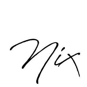 How to make Nix signature? Antro_Vectra_Bolder is a professional autograph style. Create handwritten signature for Nix name. Nix signature style 7 images and pictures png