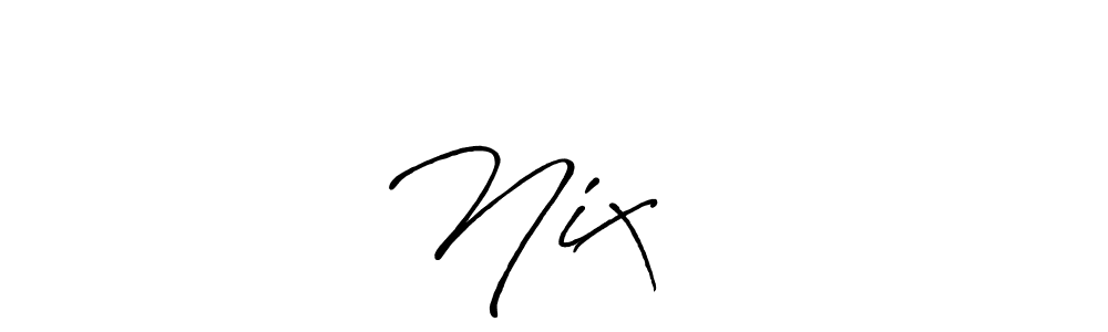 Use a signature maker to create a handwritten signature online. With this signature software, you can design (Antro_Vectra_Bolder) your own signature for name Nix ❤️. Nix ❤️ signature style 7 images and pictures png