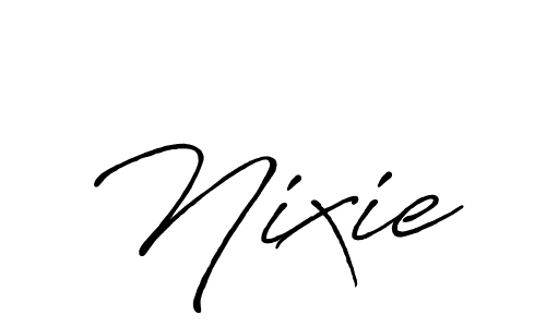 Similarly Antro_Vectra_Bolder is the best handwritten signature design. Signature creator online .You can use it as an online autograph creator for name Nixie. Nixie signature style 7 images and pictures png