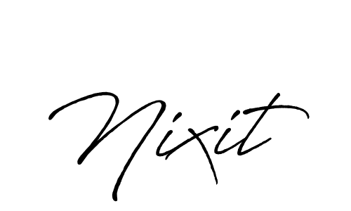 Nixit stylish signature style. Best Handwritten Sign (Antro_Vectra_Bolder) for my name. Handwritten Signature Collection Ideas for my name Nixit. Nixit signature style 7 images and pictures png