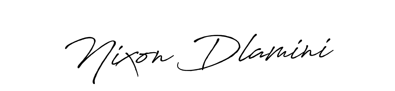 How to make Nixon Dlamini name signature. Use Antro_Vectra_Bolder style for creating short signs online. This is the latest handwritten sign. Nixon Dlamini signature style 7 images and pictures png