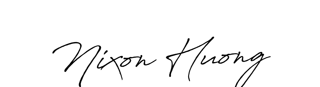 Nixon Huong stylish signature style. Best Handwritten Sign (Antro_Vectra_Bolder) for my name. Handwritten Signature Collection Ideas for my name Nixon Huong. Nixon Huong signature style 7 images and pictures png