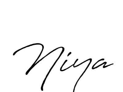 How to make Niya signature? Antro_Vectra_Bolder is a professional autograph style. Create handwritten signature for Niya name. Niya signature style 7 images and pictures png