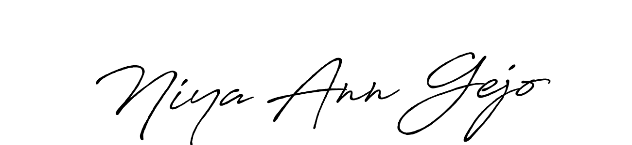 Use a signature maker to create a handwritten signature online. With this signature software, you can design (Antro_Vectra_Bolder) your own signature for name Niya Ann Gejo. Niya Ann Gejo signature style 7 images and pictures png