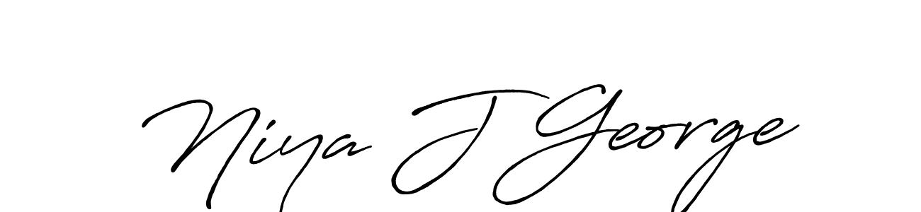 Also we have Niya J George name is the best signature style. Create professional handwritten signature collection using Antro_Vectra_Bolder autograph style. Niya J George signature style 7 images and pictures png