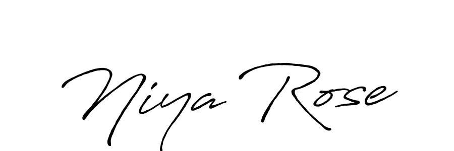 Create a beautiful signature design for name Niya Rose. With this signature (Antro_Vectra_Bolder) fonts, you can make a handwritten signature for free. Niya Rose signature style 7 images and pictures png