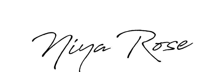 Create a beautiful signature design for name Niya Rose. With this signature (Antro_Vectra_Bolder) fonts, you can make a handwritten signature for free. Niya Rose signature style 7 images and pictures png