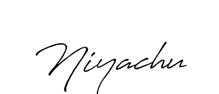 Create a beautiful signature design for name Niyachu. With this signature (Antro_Vectra_Bolder) fonts, you can make a handwritten signature for free. Niyachu signature style 7 images and pictures png